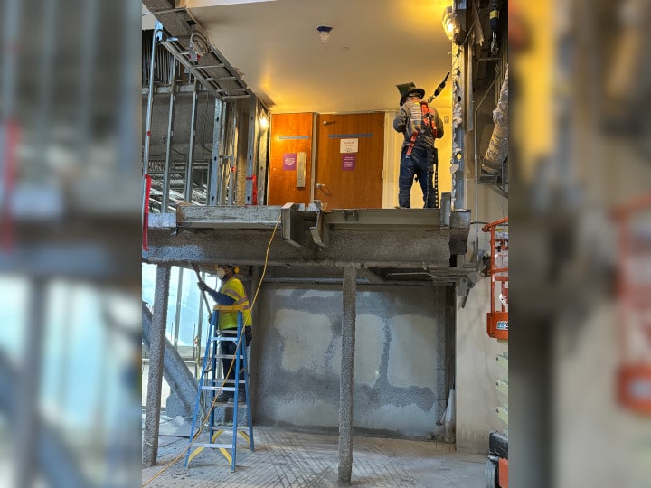 pic 1 - mezzanine structure exposed during selection demolition phase