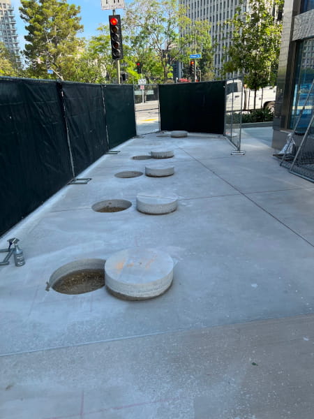 drilled concrete cores at metro station los angeles - pic 2