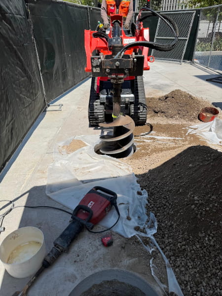 drilling concrete core at metro station los angeles - pic 3