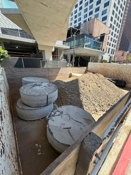disposing concrete cores at metro station los angeles - pic 8