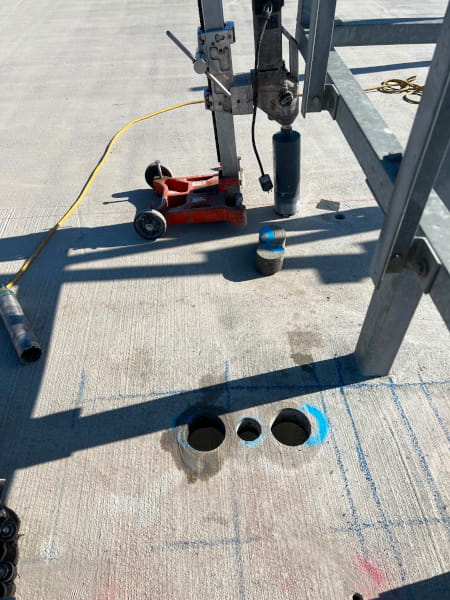measuring location of concrete core drilling at metro station los angeles - pic 9